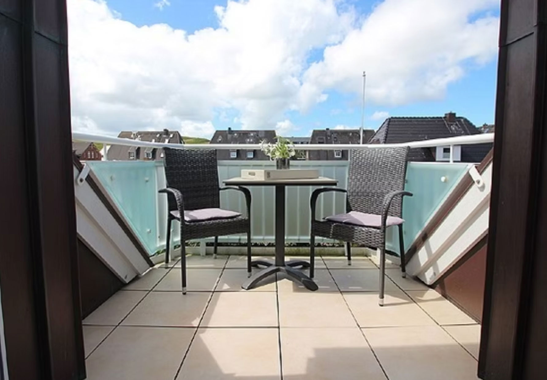 Westbalkon mit Sitzgelegenheit Ferienwohnung Sylt