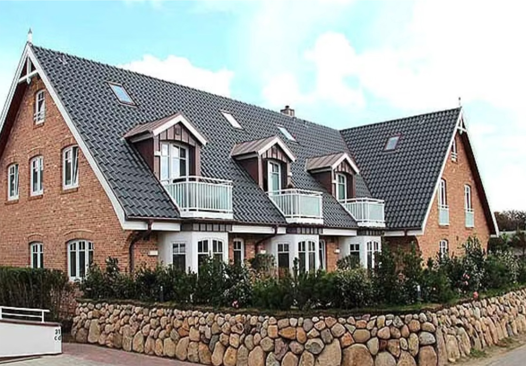 Außenansicht Haus Ferienwohnung Nes Pük Westerland Sylt